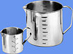 Stainless steel measuring jugs
